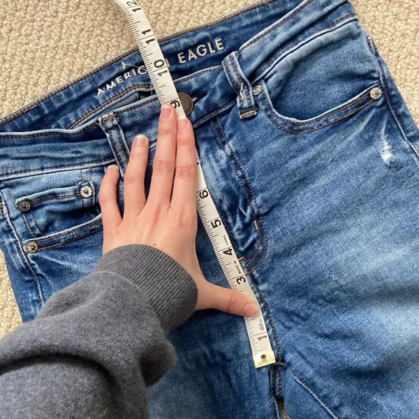 American Eagle Hi-Rise Jegging Jeans Size 2 Short Medium Wash Slim Fit VEUC - Image 9