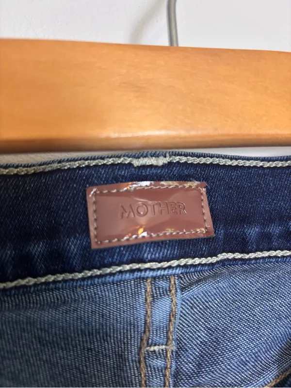 MOTHER The Outsider Ankle Fray Uncharted Waters Blue Denim Jeans - Image 6