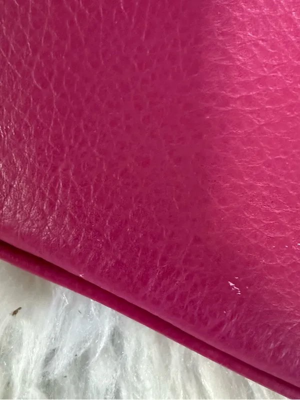 Talbots Pink Leather Crossbody Bag Gold Hardware Compact Purse - Image 7