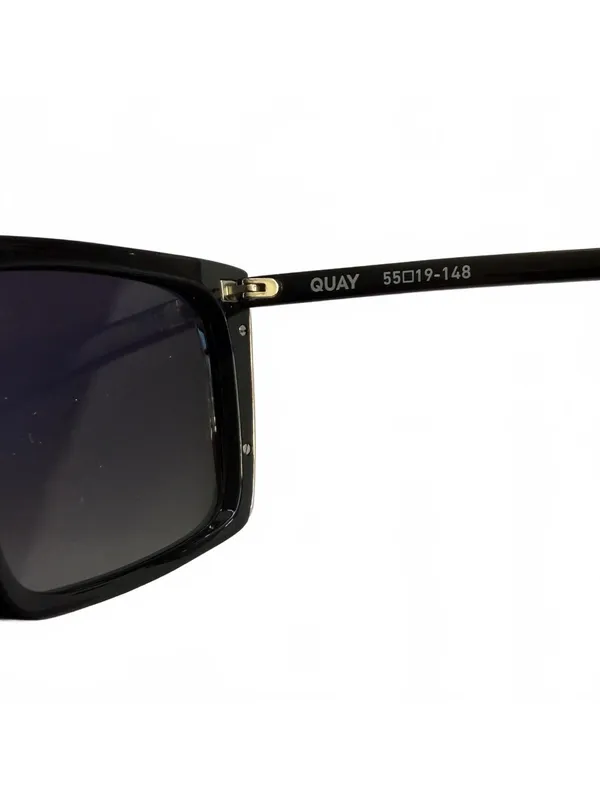 Quay Australia Front Cover Sunglasses Square Polarized Black Smoke - Image 5
