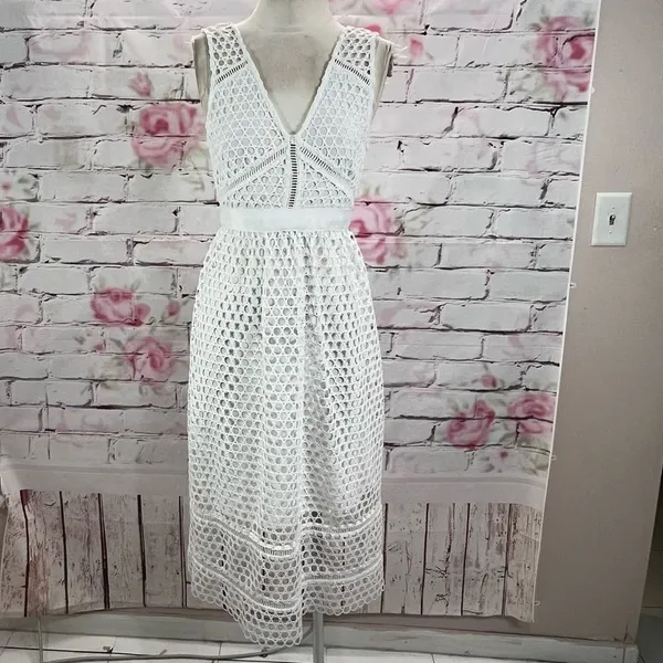 🔥🔥 5/$25 sale 🔥🔥 Abercrombie & Fitch for asos Lace Zip-Back Midi Dress size xs - Image 5