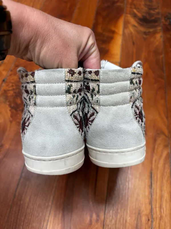 P448 Lila High Top Tapestry / Embroidered Sneakers 38 - Image 7