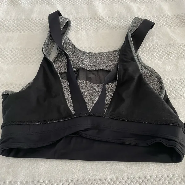 Lululemon Open Front Patterned Sports Bra Size 6 - Image 4