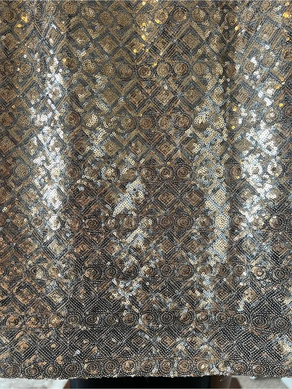 Banana Republic Gold & Silver Sequin Cocktail Party Dress Lined Size 4 Classic - Image 4