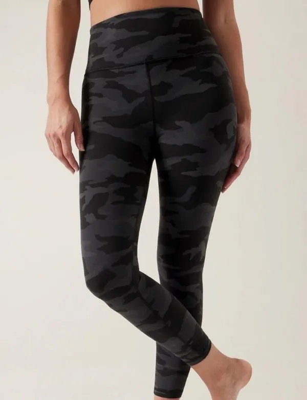 Athleta Black & Grey Camo Elation 7/8 Tight Leggings - Image 2