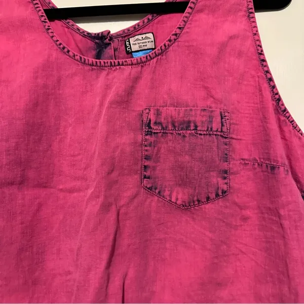 Kavu pink tank top button back size L - Image 2