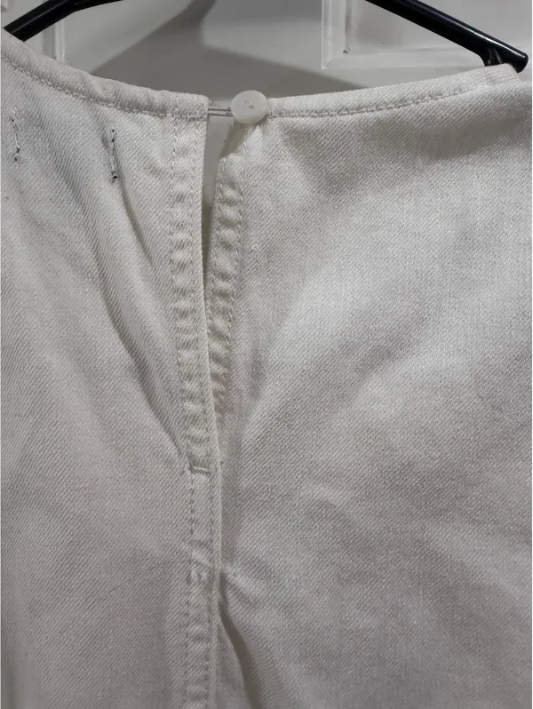 J.Crew White Sleeveless Denim Dress Size 0 - Image 3