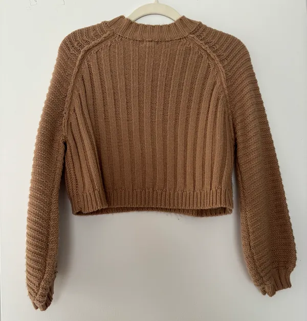 Debut Brown Cropped Sweater - Image 3