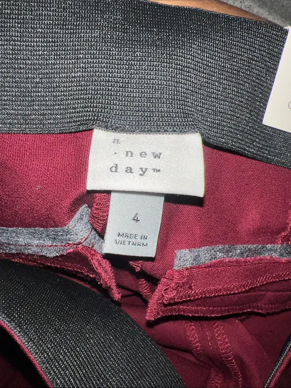 a new day Women's Burgundy Straight-Leg Pants - Image 3