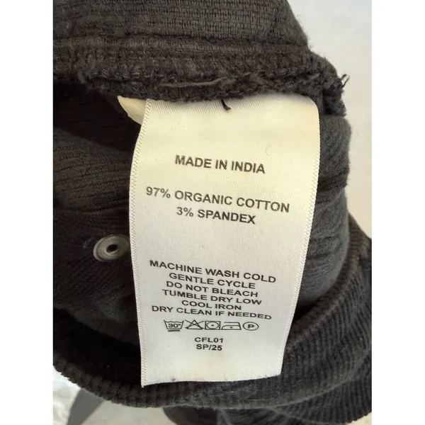 Quince Organic Stretch Corduroy Flare Pants Black Size 8‎ - Image 6