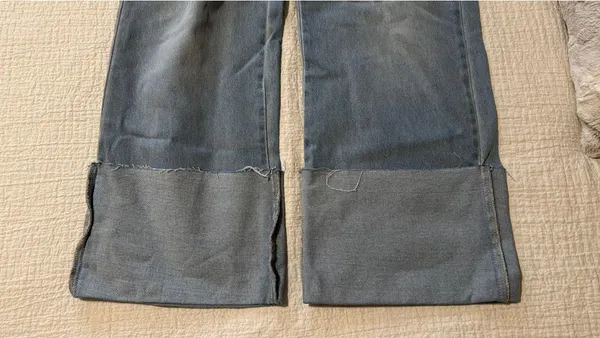 Le lis Wide Leg Oversized Cuff Denim - Image 2