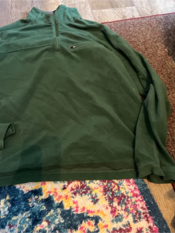 Ll bean large green pullover - Image 6