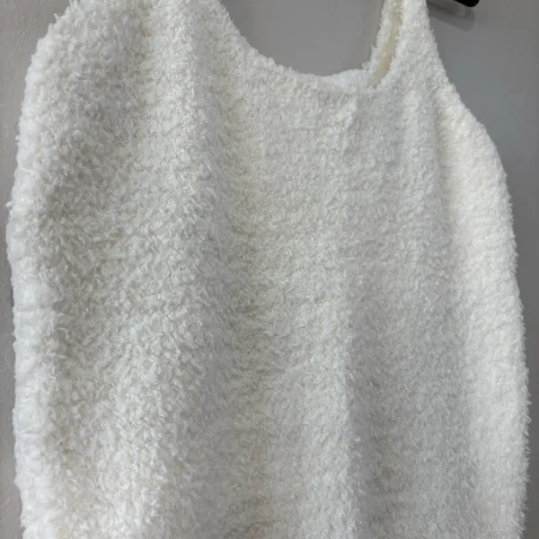Skims‎ Sherpa Knit Tank Top 2X/3X Bone Ivory Cozy Soft NWOT Stretch Sleeveless - Image 8