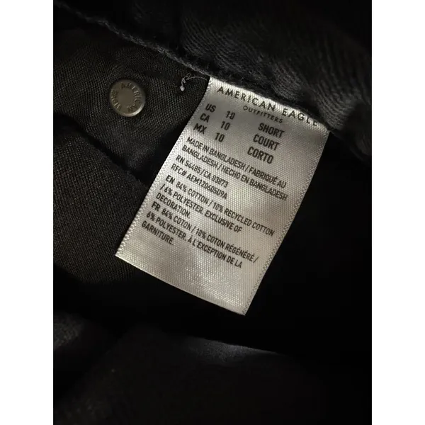 American Eagle‎ Low Rise Skater Jean Washed Black 10 Short Streetwear - Image 4