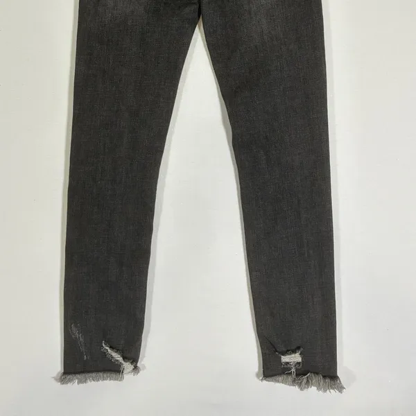 Risen Los Angeles Womens 27/5 Faded Black High Rise Distressed Skinny Jeans - Image 8