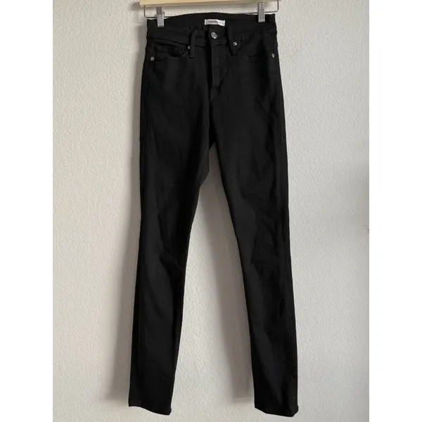 Good American Good Legs Black Skinny Jeans Women's Size 0/25 Stretch‎ GAGL403 - Image 2