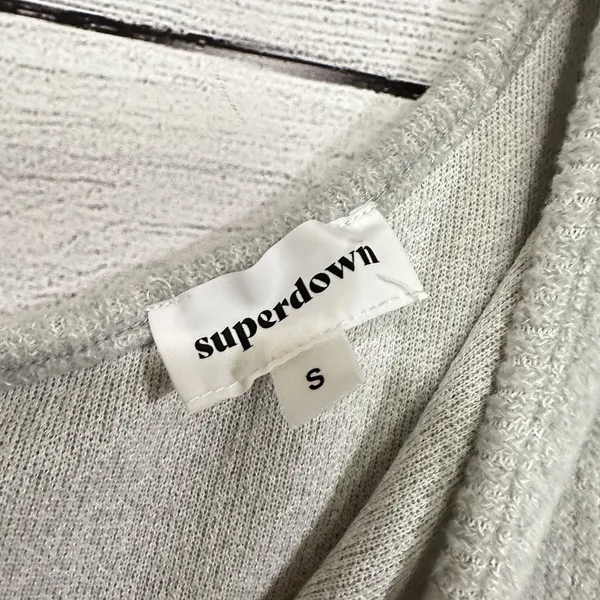 REVOLVE Superdown Mila One Shoulder Gray Dress Sweater‎ Knit Mini Bodycon Small - Image 7