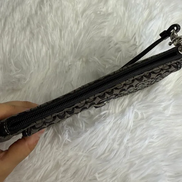 COACH y2k Soho Black Signature Canvas Wristlet - Image 3