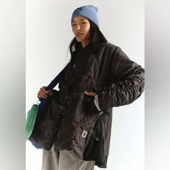 Free People Movement‎ Tricked Out Trek Lightweight Black Puffer Size Large NWT - Image 2