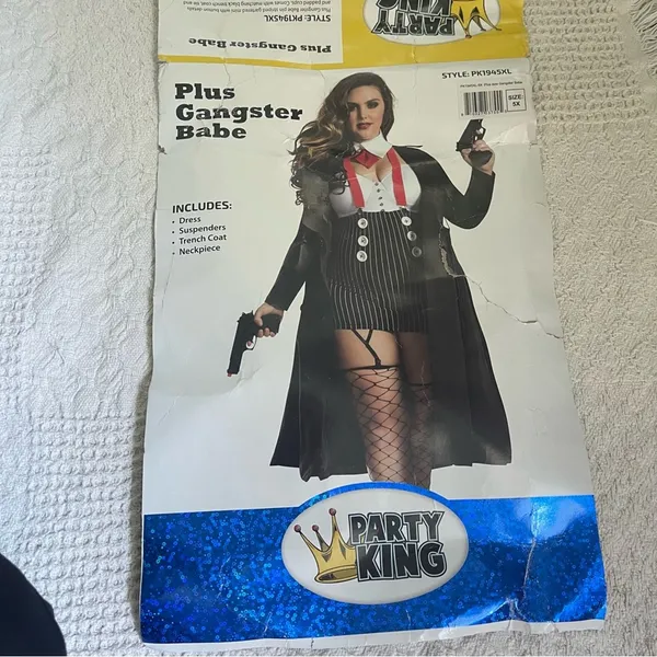 NEW Gangster Babe Halloween Mob Boss Costume Plus Size 5X - Image 3