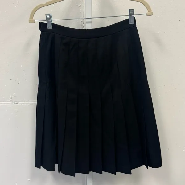 Vintage Pendleton 100% Virgin Wool Pleated Circle Mini Black Skirt Sz 4‎ - Image 2