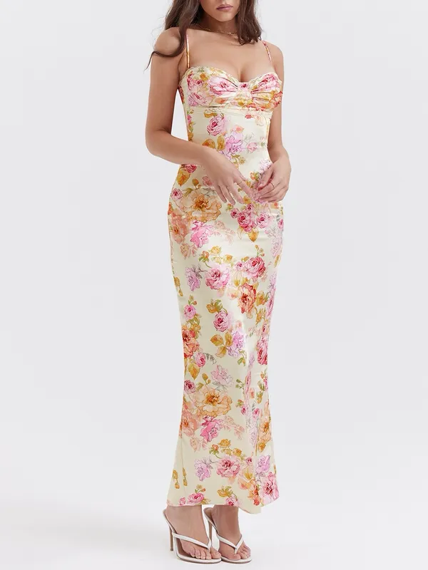 House of CB JOSEFINA Ivory Floral Maxi Dress - Image 8