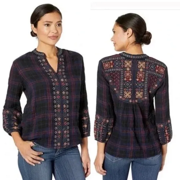 Johnny Was Workshop Vika Paris Effortless Blouse - Image 10