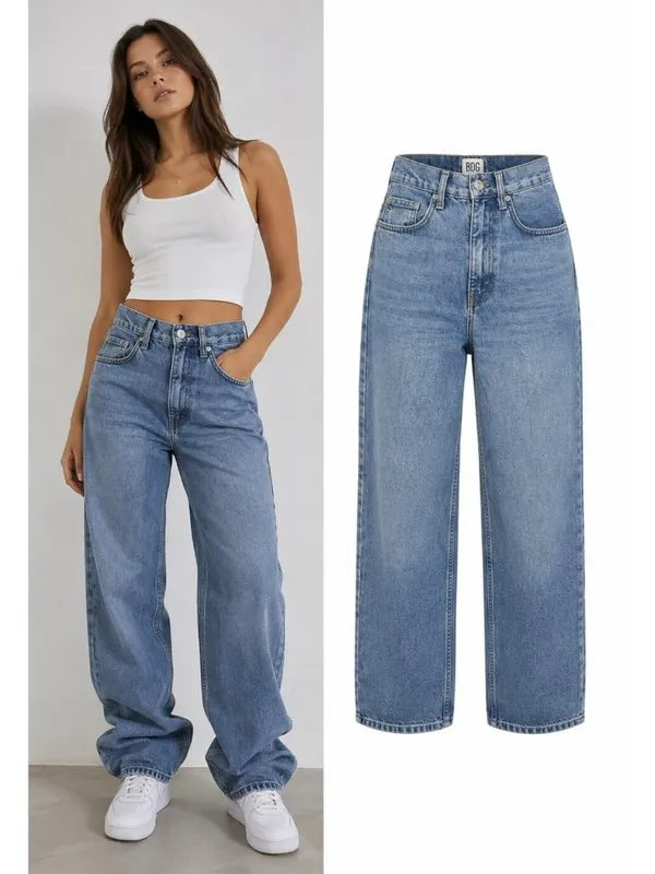 BDG Urban Outfitters High Rise Baggy Jeans Women’s Size 24 Blue 24x31 Grunge - Image 2