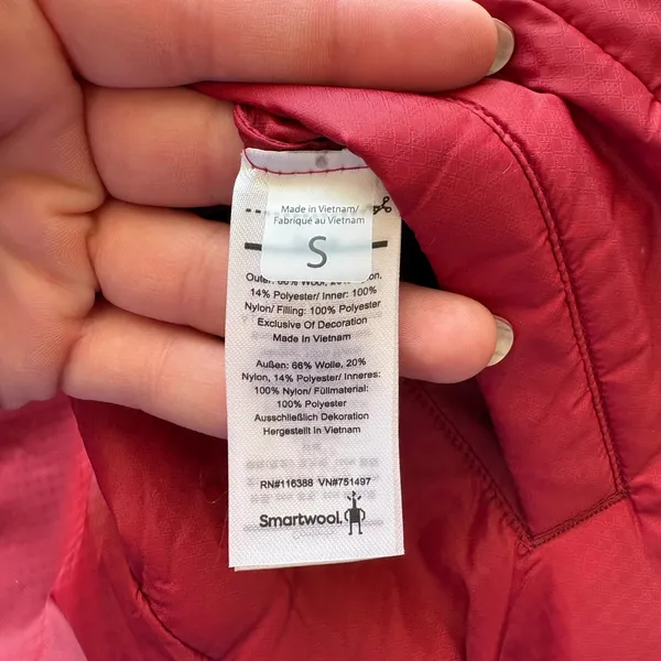 Smartwool Hudson Trail Reversible Vest Women Size‎ S Red SW019268 Fleece Quilted - Image 4