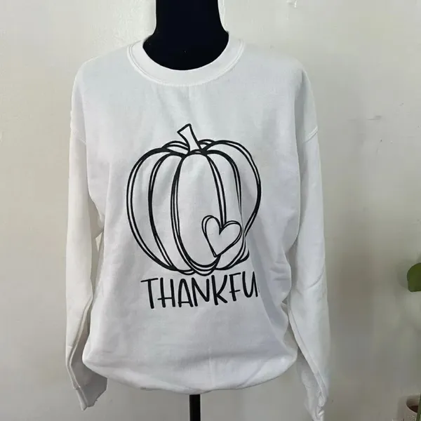 Thankful Thanksgiving Crewneck Sweatshirt NWT - Image 4