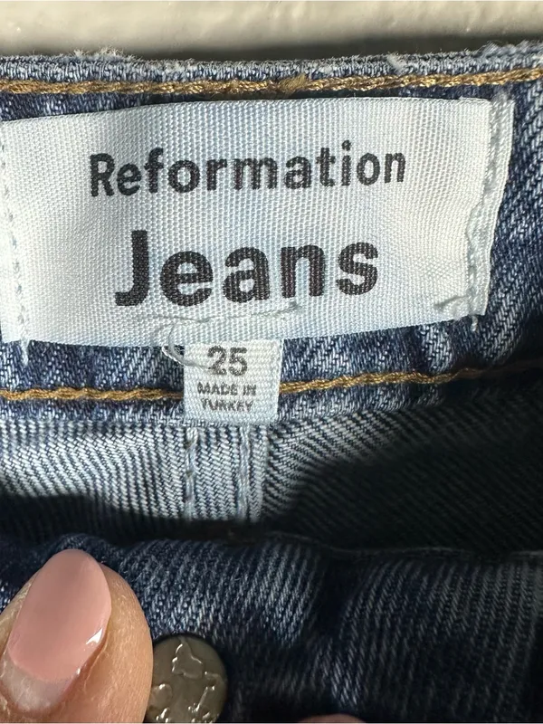 Reformation Cynthia HR straight long jeans SZ:25 - Image 13