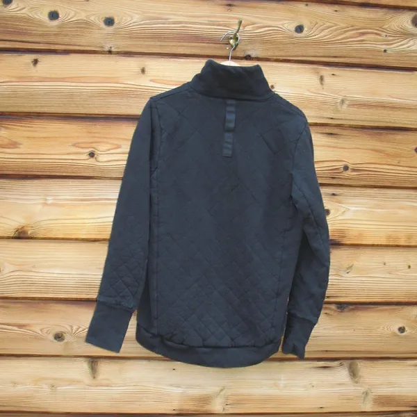 Lululemon Black Forever Warm Quilted Pullover Sweatshirt - Image 6