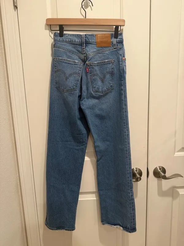 LEVI’S Ribcage Straight Ankle Jeans size‎ 24 High Rise - Image 5