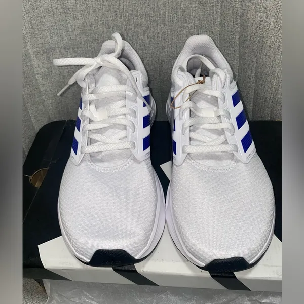 Adidas Galaxy 6 M White and Blue Athletic Sneakers - Image 3
