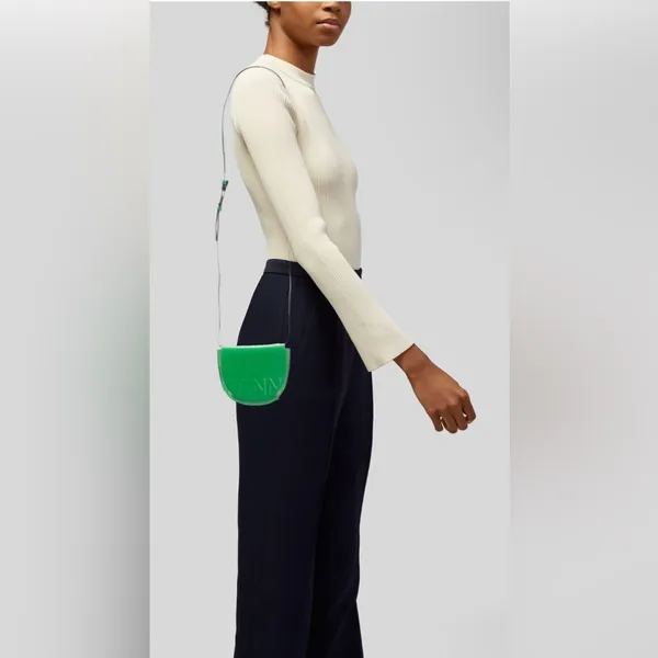 Ganni Banner Nano convertible Saddle Bag green - Image 2