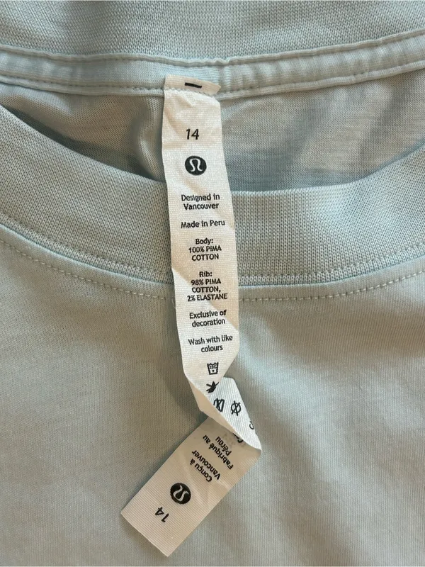 lululemon x Chicago Blackhawks All Yours Cotton T-Shirt | Ice Blue - Image 5