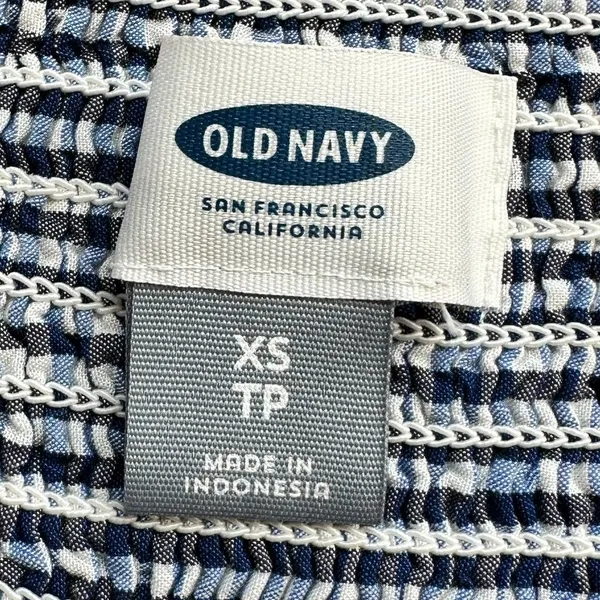 OLD NAVY Blue Gingham Fit & Flare Dress - size XS - Image 11