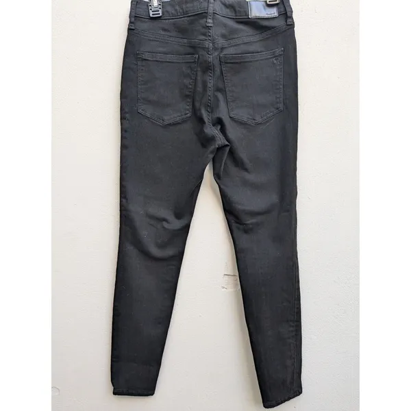 MADEWELL Jeans Womens 29 Mid Rise Skinny 9” Black Dark Wash EUC - Image 6