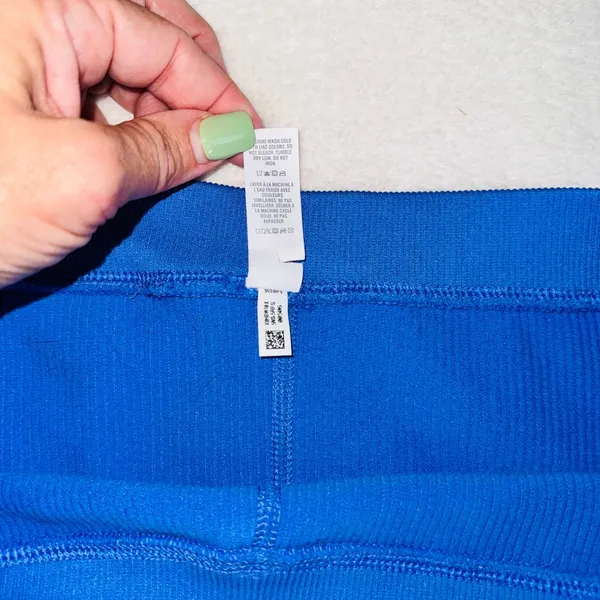 114 | OFFLINE‎ by Aerie Ribbed Super Shortie Shorts Women XL Blue Excellent - Image 5