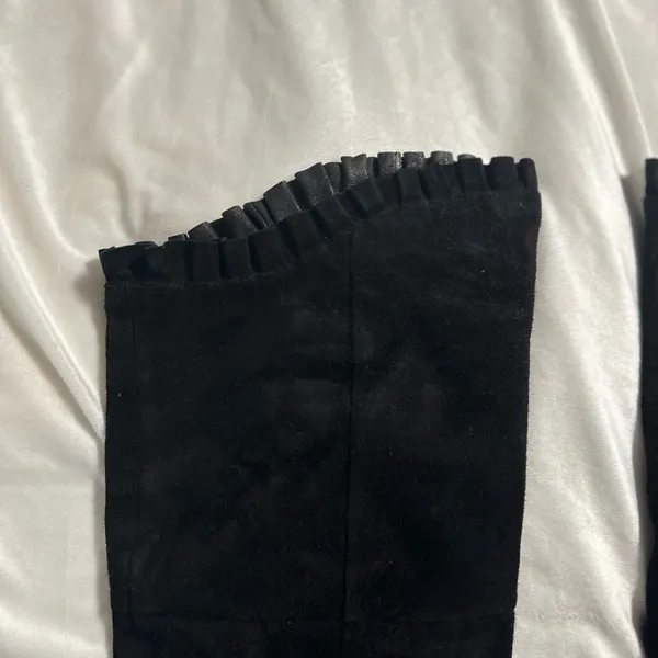 Aldo Black Suede Over the Knee Boots - Image 3