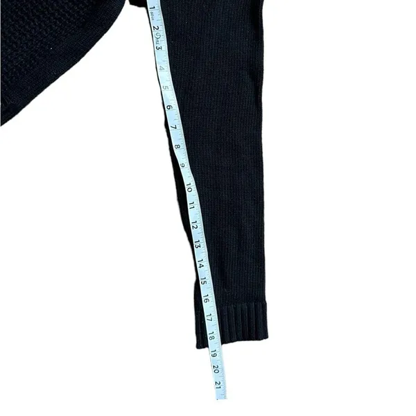 Lauren Ralph Lauren Polo Jeans Co Womens Size Medium Waffle Knit Black Sweater - Image 4
