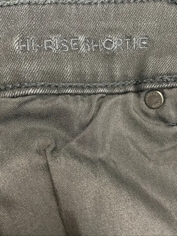 American Eagle Outfitters Black Distressed Hi-Rise Shortie - Image 5