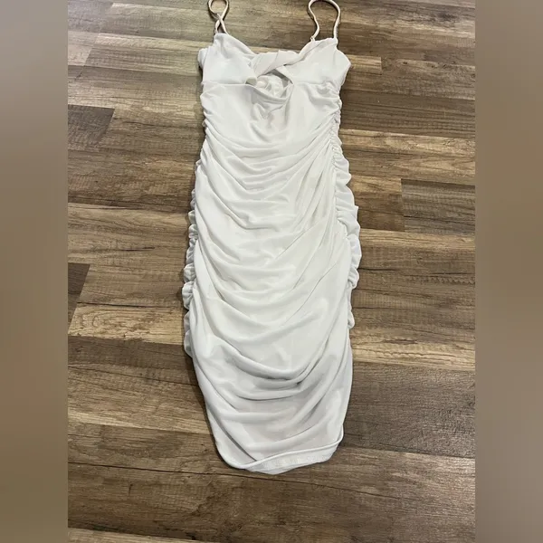 Lucy in the Sky Woman’s White Stretchy Going Out Bodycon Dress Size XS - Image 7