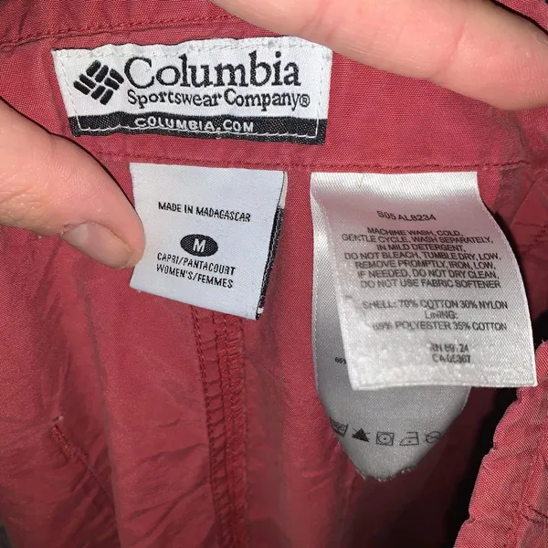 Columbia M lightweight burnt red drawstring waist cropped pants - Image 2
