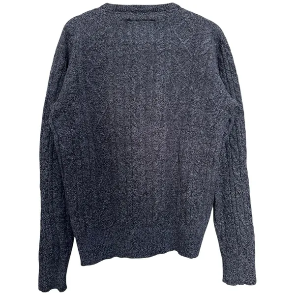 Jack Wills Women’s Size L Blue Tinsbury Merino Wool Blend Cable Knitted Sweater - Image 3