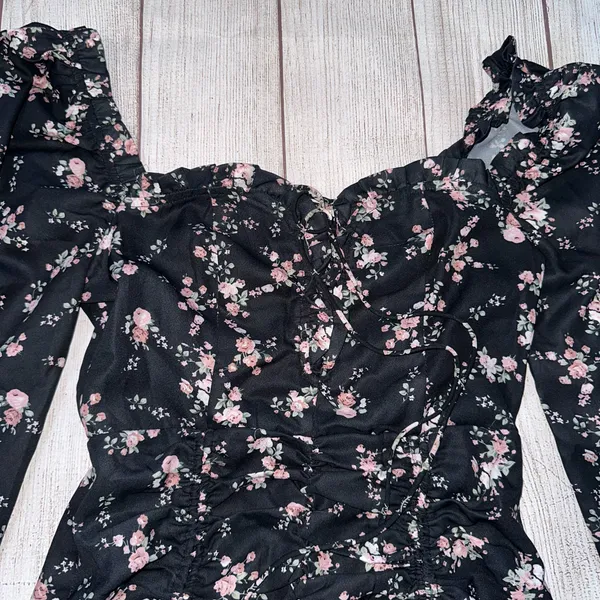 Black Ruched Dress - Image 3