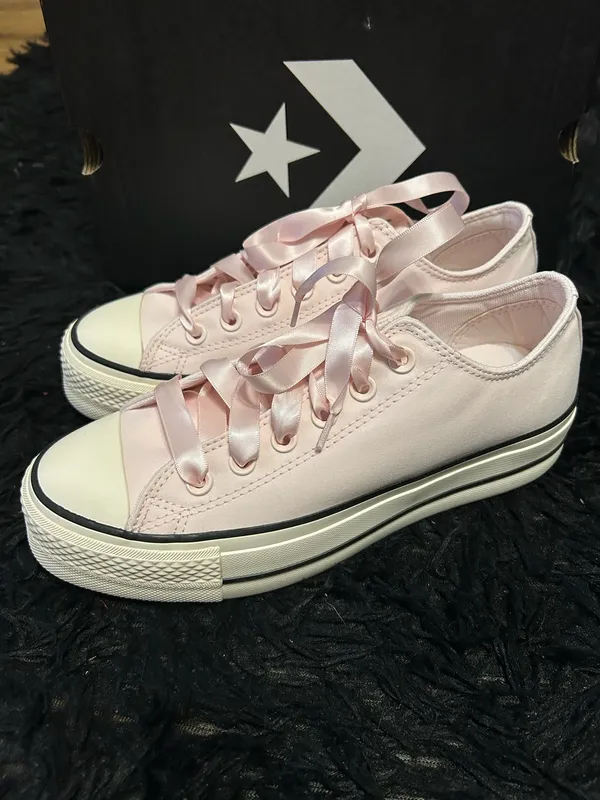 CONVERSE Ctas lift OX pink platform shoes sneakers women’s 8 new - Image 6