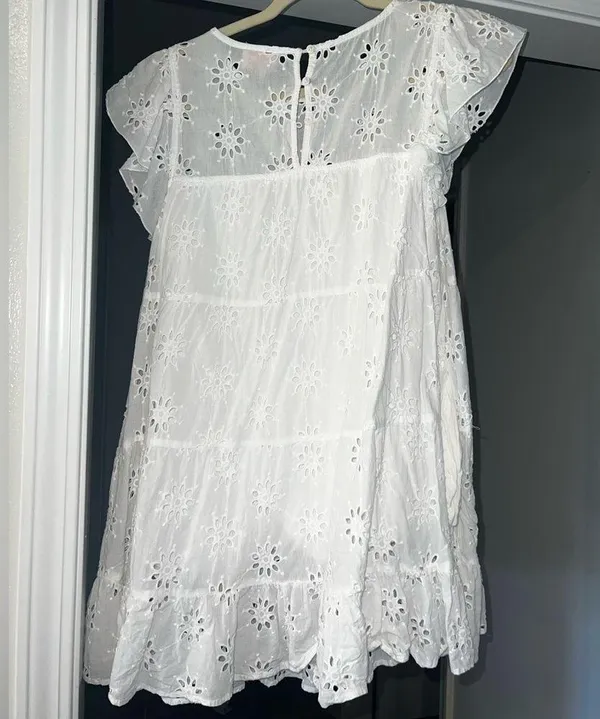 white mini dress. Size small. Worn a few times; still in good condition. - Image 3