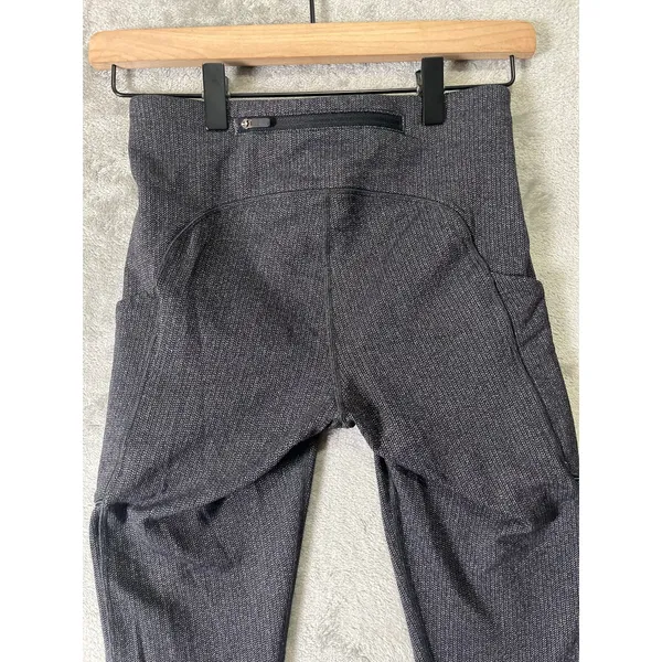 Lululemon Speed Up Tight 28"‎ Power Luxtreme Knit Black Heathered Black Size 4 - Image 4