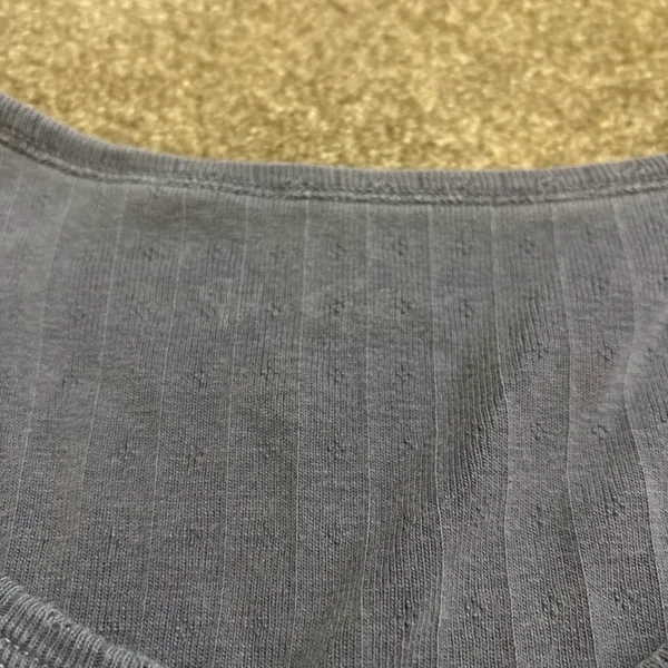 Brandy Melville John Galt Blue Cropped Long Sleeve - Image 3